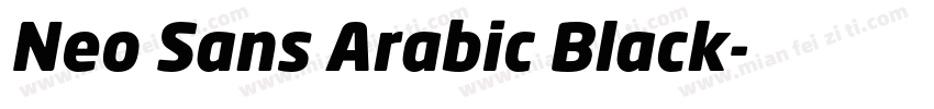 Neo Sans Arabic Black字体转换